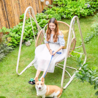 紫叶花园秋千家用阳台单人吊椅别墅露台荡秋千双人户外庭院秋千椅