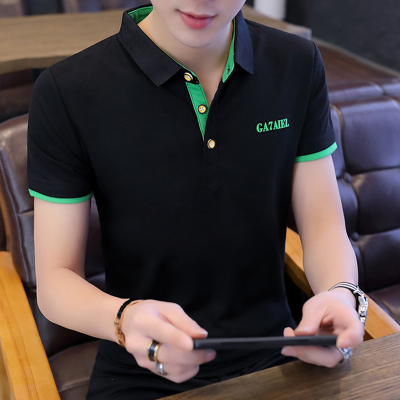 直播特卖-男士polo衫潮流短袖T恤翻领夏季修身休闲半截袖上衣服保罗衫男装OLOEY