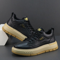 英伦风工装鞋子男真皮低帮板鞋复古休闲皮鞋男厚底轻便软底男鞋子