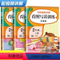 [2年级]看图写话全套3本 小学二年级 [正版]二年级看图写话范本人教版上册下册老师小学生看图说话每日一练训练思维导图小