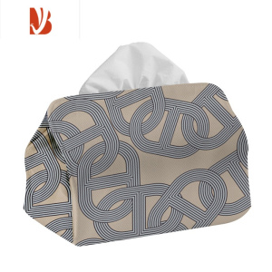 三维工匠轻奢银锁骨艺术 日式猪鼻子纸巾包收纳盒复古客厅装饰套抽纸盒 纸巾盒小号-永恒之锁02