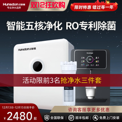 汉斯顿全屋净水器管线套装ro反渗透家用直饮厨房自来水过滤机