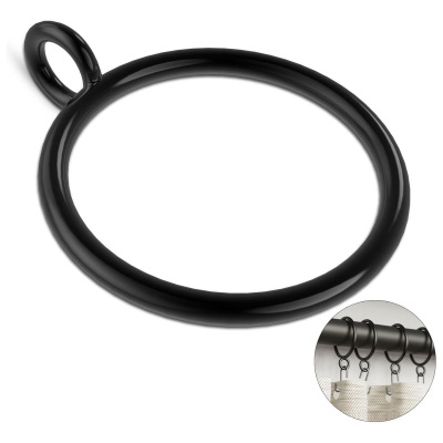 百纳千禧窗帘圈金属圈带耳圈窗帘环黑色罗马圈 XJ002 个