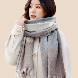 恒源祥围巾冬季女高级感冬天女生围脖秋冬季披肩潮流百搭2023新款