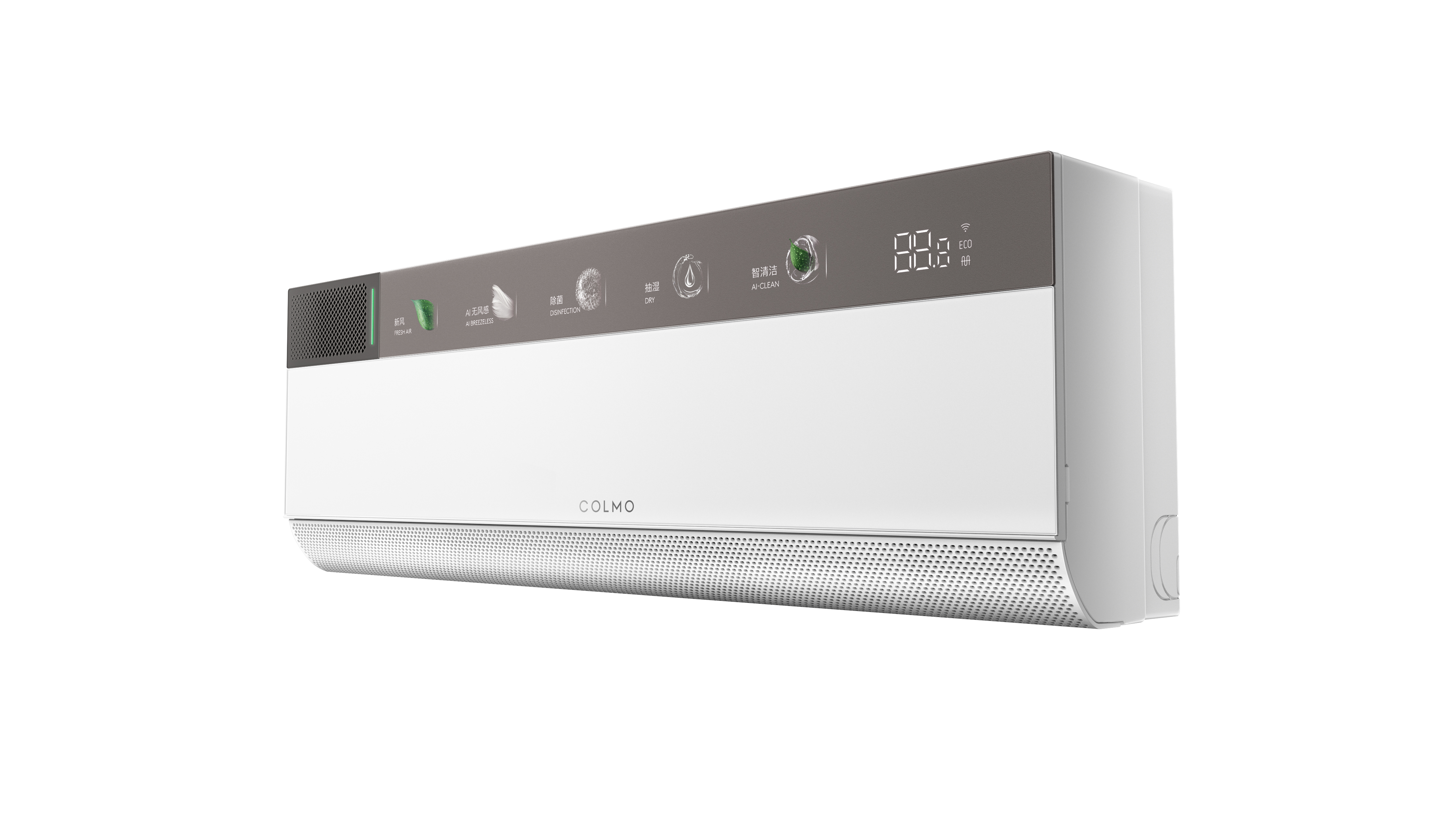 COLMO变频新风空调KFR-35GW/CA3 AI无风感节能净化极地白高质感挂壁式