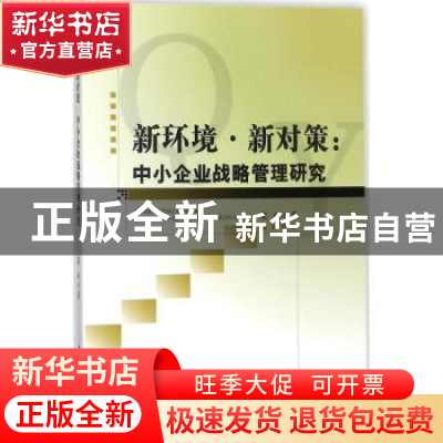 正版 新环境·新对策:中小企业战略管理研究 梁松著 中国水利水电