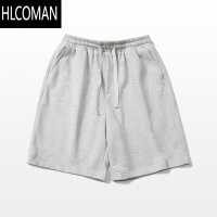 HLCOMAN夏季美式街头oversize简约基础款纯色五分运动裤男款潮牌休闲短裤