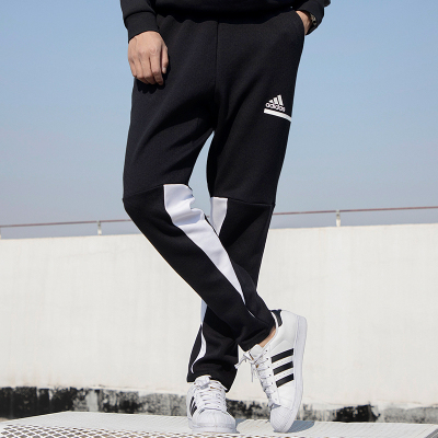 Adidas/阿迪达斯男裤2020新款收口小脚裤舒适休闲裤跑步训练运动长裤GM6545