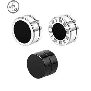 JiMi无耳洞耳钉男士耳夹单只潮男个性韩版钛钢吸磁铁耳钉中性耳饰潮流