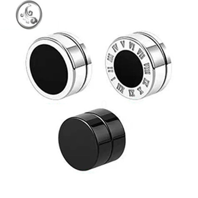 JiMi无耳洞耳钉男士耳夹单只潮男个性韩版钛钢吸磁铁耳钉中性耳饰潮流