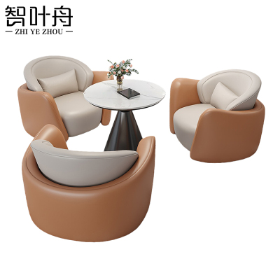 智叶舟组合沙发单人位*3+圆桌70套