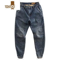 YANXU干活穿的裤子男耐磨建筑工人工地牛仔工作服宽松大码裤劳保裤