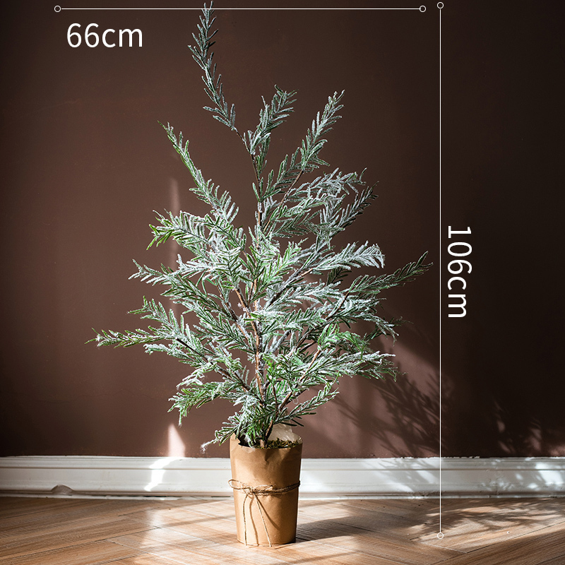 中诞树摆件盆景雪松装饰家用橱窗桌面地面个性 纸杯雪杉圣诞树(大号)