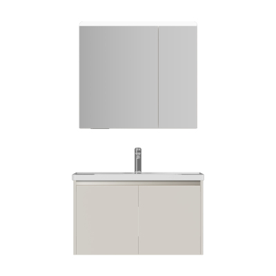 瑞尔特现代轻奢挂墙式卫浴家具Y3012一体陶瓷盆