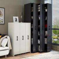 森美人移动可抽拉书柜储物收纳柜隐形式推拉防尘书架组合抽屉柜带轮书橱