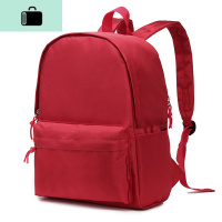 日韩休闲牛津布帆布双肩包男女学生书包背包韩版潮旅行包NEW LAKE 聚酯纤维红色升级版