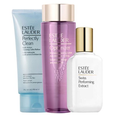 雅诗兰黛(EsteeLauder)青春抗皱女士面部护肤套装礼盒3件（洁面+水+乳）