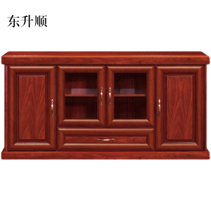 东升顺胡桃色餐边柜简约茶水柜四门1600*400*800