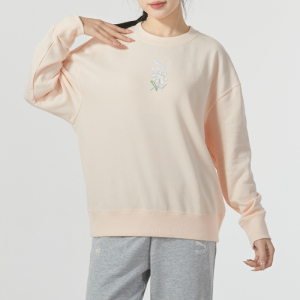 彪马(PUMA)女子运动卫衣新款圆领时尚休闲服宽松套头衫626169-04