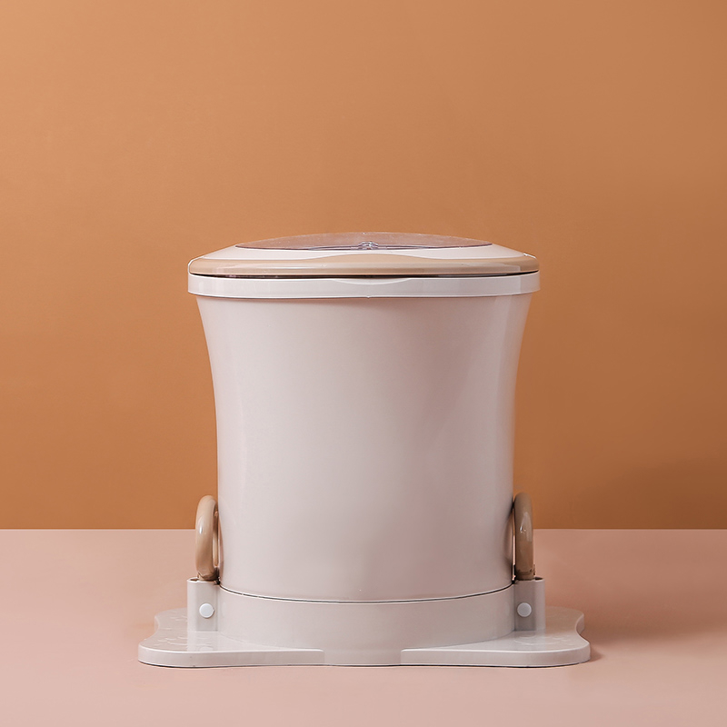 干衣机纳丽雅脱水桶手动免电衣服甩干手拉健身娱乐学生宿舍 秋杏色