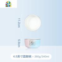 轻奢创意餐具碗碟套装陶瓷碗筷套装面汤饭碗单个盘创意个性家用 FENGHOU 4.5英寸圆脚碗