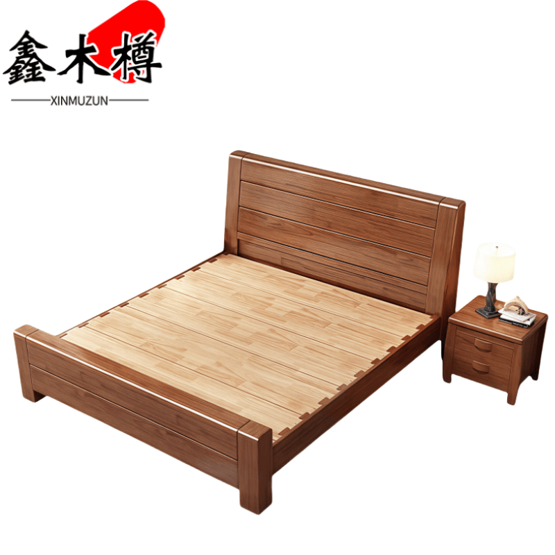 鑫木樽单人床+床头柜1.5米套