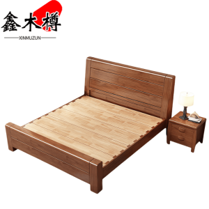 鑫木樽单人床+床头柜1.5米套