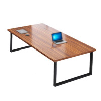 乙壬简约现代会议桌长桌办公家具工作台会议室长条桌办公桌椅组合2*1(米)