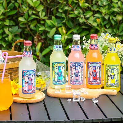 华洋1982汽水 果味碳酸饮料洛神花山楂味358ml*20瓶