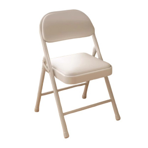 易企采 白色免安装折叠椅 户外宣传活动椅培训会议椅麻将椅简易电脑椅