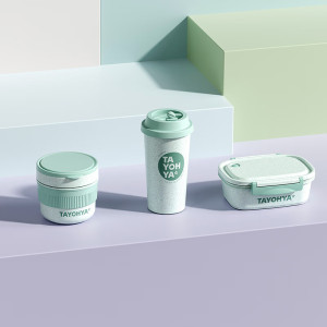 多样屋(TAYOHYA) TA21-0019BP 麦秸秆纤维便当盒三件套(计价单位:套)