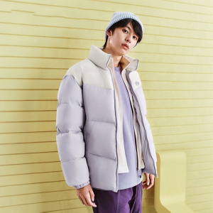 斯凯奇(Skechers)男女同款梭织休闲防寒羽绒服新款时尚运动保暖立领外套L324U104-0018 ZP