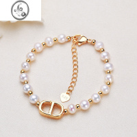 JiMi淡水CD珍珠项链欧美高级小众轻奢名媛气质复古百搭锁骨链法式