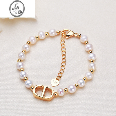 JiMi淡水CD珍珠项链欧美高级小众轻奢名媛气质复古百搭锁骨链法式