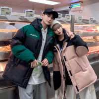 JEEP SPIRIT吉普新款情侣羽绒服男女冬季拼接撞色宽松情侣加厚保暖运动外套潮