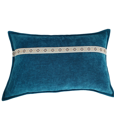 东凯汇普 新中式加厚亚麻轻奢靠枕腰枕(含芯) 55*35cm 1个