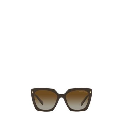 普拉达(PRADA)女士椭圆徽标太阳镜时尚百搭配镜腿品牌标识防紫外 绿色