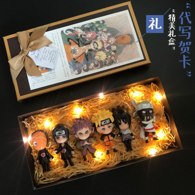火影忍者手办Q版鸣人卡卡西佐助公仔模型手办摆件全套九尾篇(带底座)只要公仔(自己收藏)送赠品