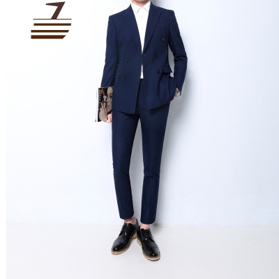 NEWLAKE韩国英伦新款男士西装套装修身西服男职业正装商务结婚新伴郎礼服