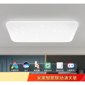 苏宁放心购 韶华智能LED吸顶灯小爱语音米家APP控制客厅吸顶灯卧室灯灯具套装三室一厅星空系列A2002R900-