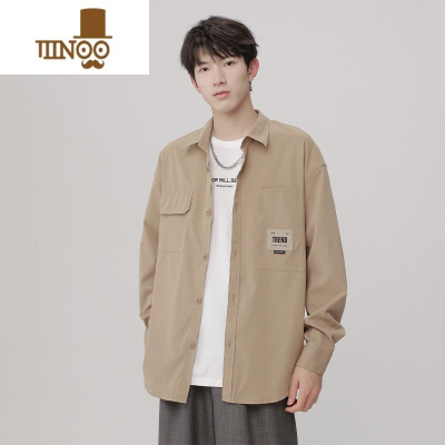 YANXU@ 长袖工装衬衫男款潮牌痞风宽松休闲衬衣外套