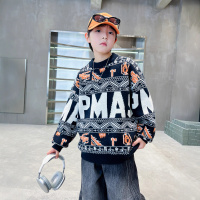 男童毛衣秋冬款新款冬装男孩内搭儿童装冬季加厚针织打底衫潮