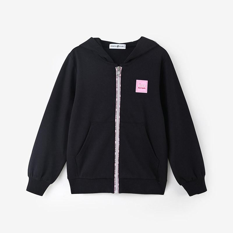 [直降价:69元]铅笔俱乐部童装2025春装新款女童外套儿童休闲上衣中大童拉链开衫