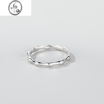 JiMi925银银情侣戒指一对款轻奢小众设计高级感可调节2022新款