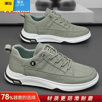 聚范男鞋2024新款秋季透气冰丝布鞋工作上班板鞋一脚蹬休闲老北京布鞋