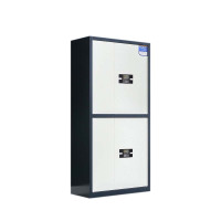 正斌保密柜财务档案柜文件柜办公室资料储物柜保险柜电子密码国保锁通双节灰框白门-电子密码锁