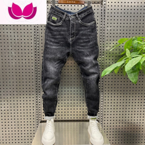 七斓2022水洗男士痞帅休闲小脚牛仔裤韩版潮流弹力哈伦裤网红长裤