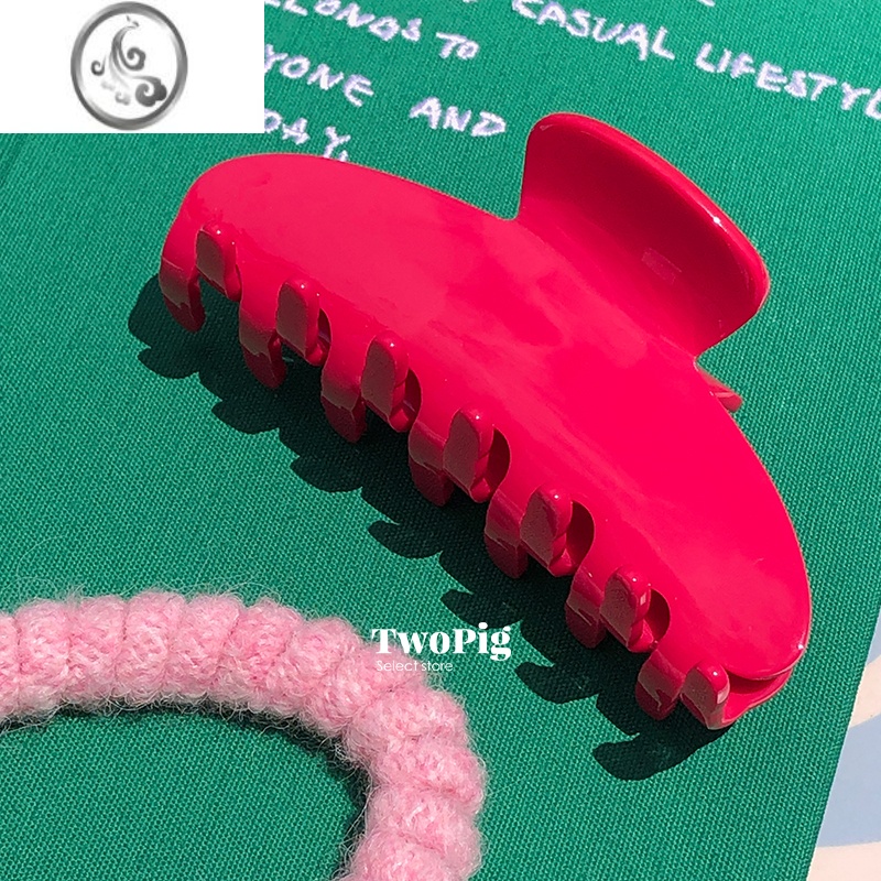 JiMi银色发夹女夏季emijay同款红黄蓝ins风欧美甜酷辣妹后脑勺抓夹