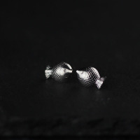 银饰个性睡觉不用摘925纯银耳钉女不过敏养耳洞耳饰简约百搭小鱼送女朋友老婆情人节七夕生日礼物