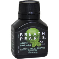 BreathPearls 草本口气清新胶囊 50粒 1瓶装 薄荷味 口气珠丸胶囊 祛除/去口臭异味 澳洲进口
